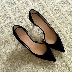 J. Crew Black Suede Heels